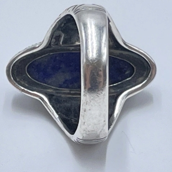 SALE! Carolyn Pollack Relios Lapis Lazuli 925 Sterling Silver Ring Sz.7 - Picture 5 of 10